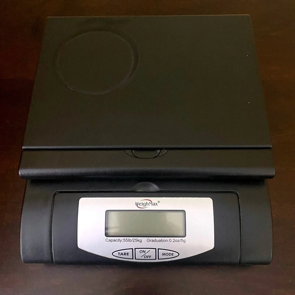 WeighMax W-4819 Digital Postal Shipping Scale 55lb 25kg Black with AC Adapter